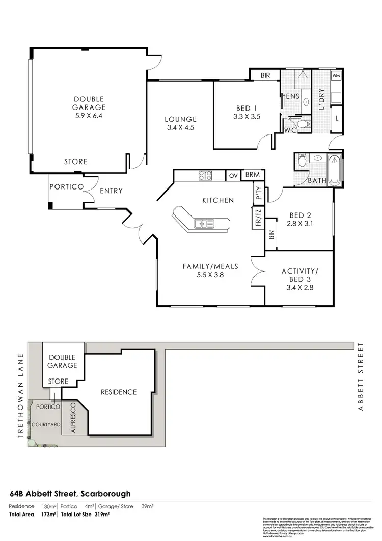 Floorplan of Homely house listing, 64B Abbett Street, Scarborough WA 6019