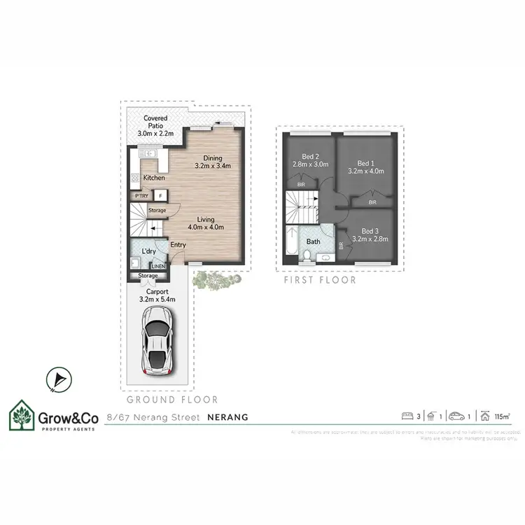 Floorplan of Homely townhouse listing, 8/67 Nerang Street, Nerang QLD 4211