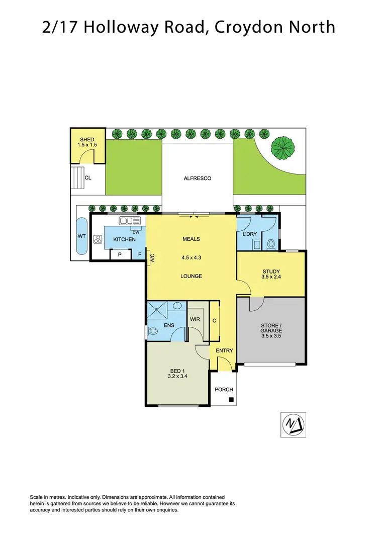 Floorplan of Homely unit listing, 2/17 Holloway Road, Croydon North VIC 3136