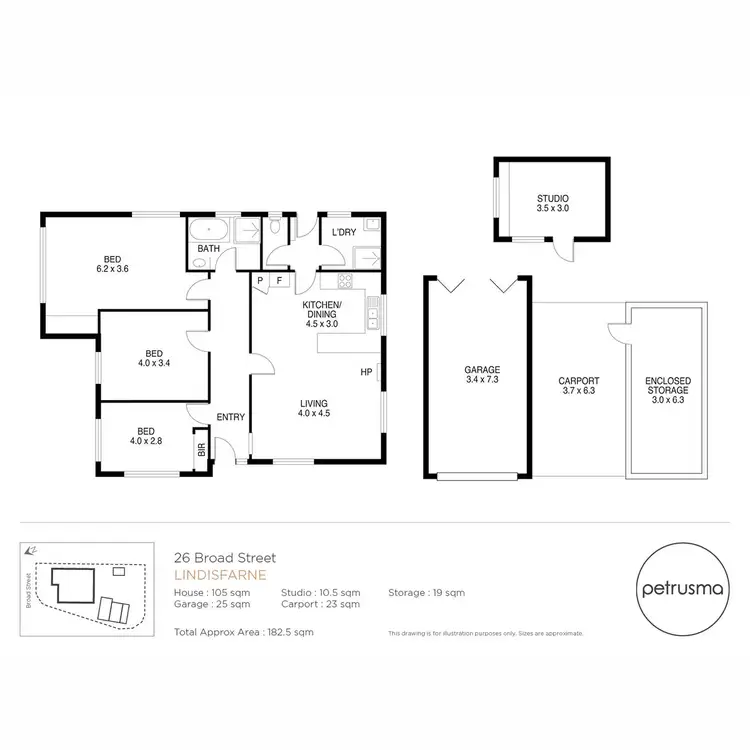 Floorplan of Homely house listing, 26 Broad Street, Lindisfarne TAS 7015