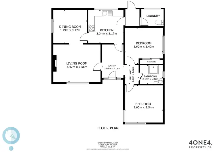 Floorplan of Homely unit listing, 1/72 Pitcairn Street, Glenorchy TAS 7010