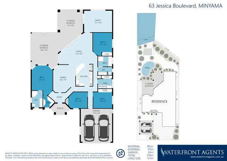 Floorplan of Homely house listing, 63 Jessica Boulevard, Minyama QLD 4575