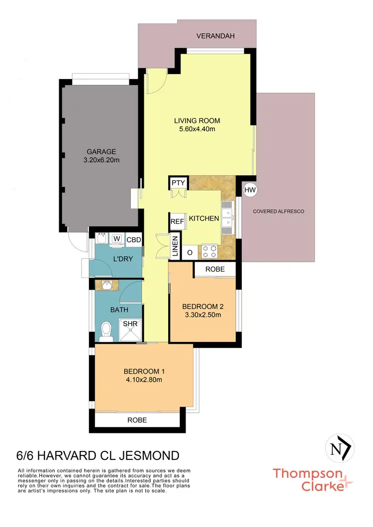 Floorplan of Homely apartment listing, 6/6 Harvard Close, Jesmond NSW 2299