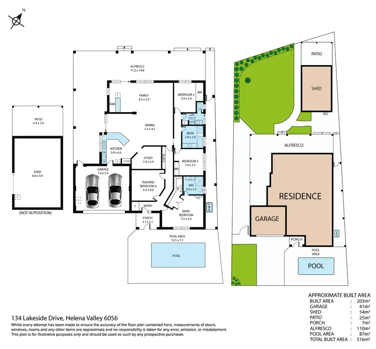 Floorplan of Homely house listing, 134 Lakeside Drive, Helena Valley WA 6056