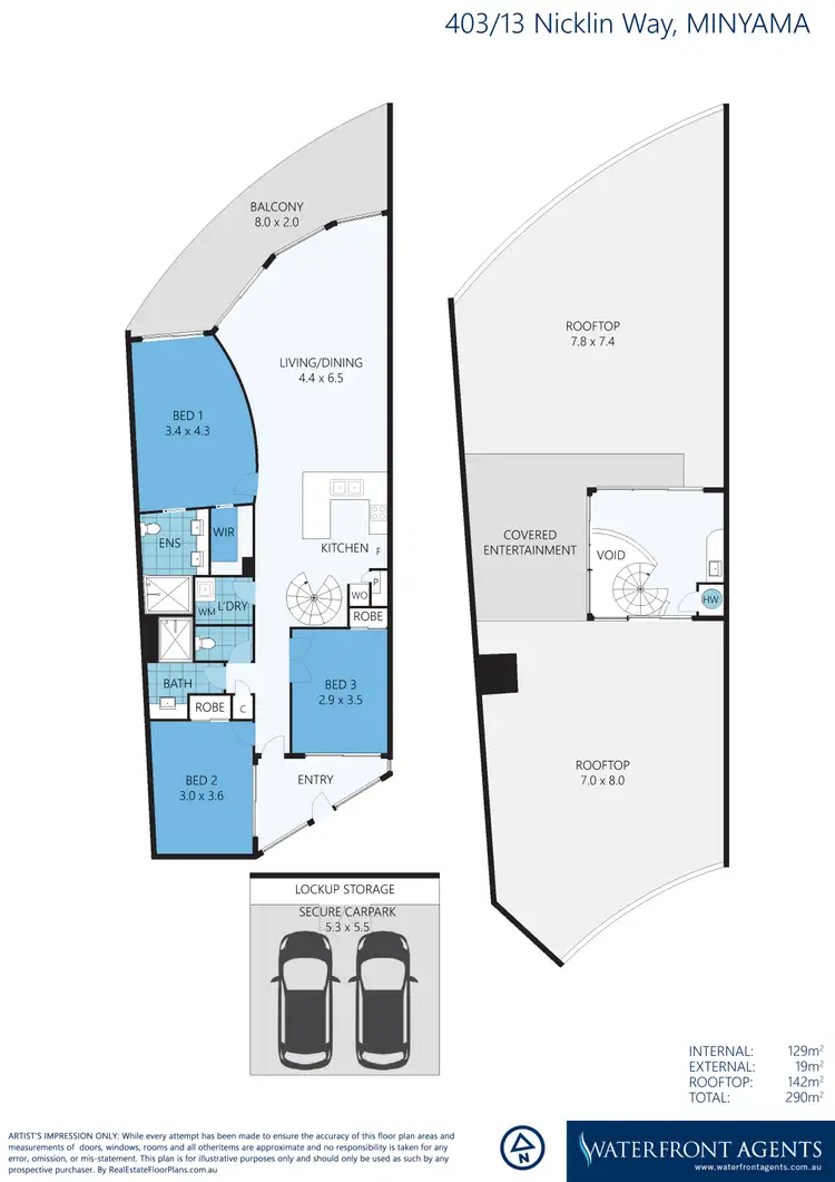 Floorplan of Homely apartment listing, 403/13 Nicklin Way, Minyama QLD 4575