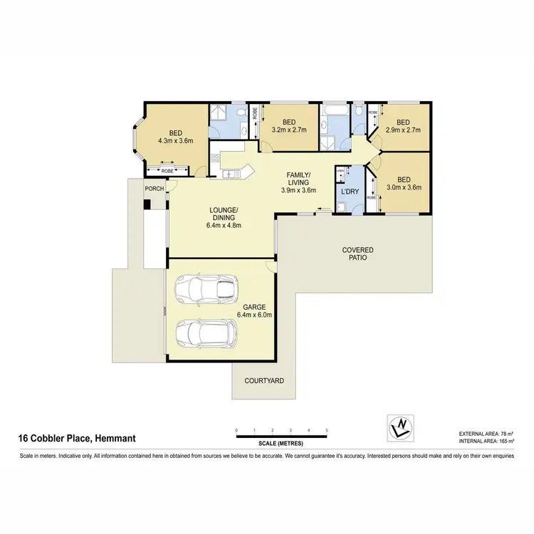 Floorplan of Homely house listing, 16 Cobbler Place, Hemmant QLD 4174