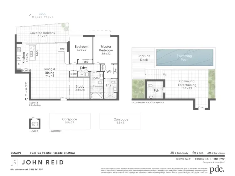 Floorplan of Homely apartment listing, 503/106 Pacific Parade, Bilinga QLD 4225