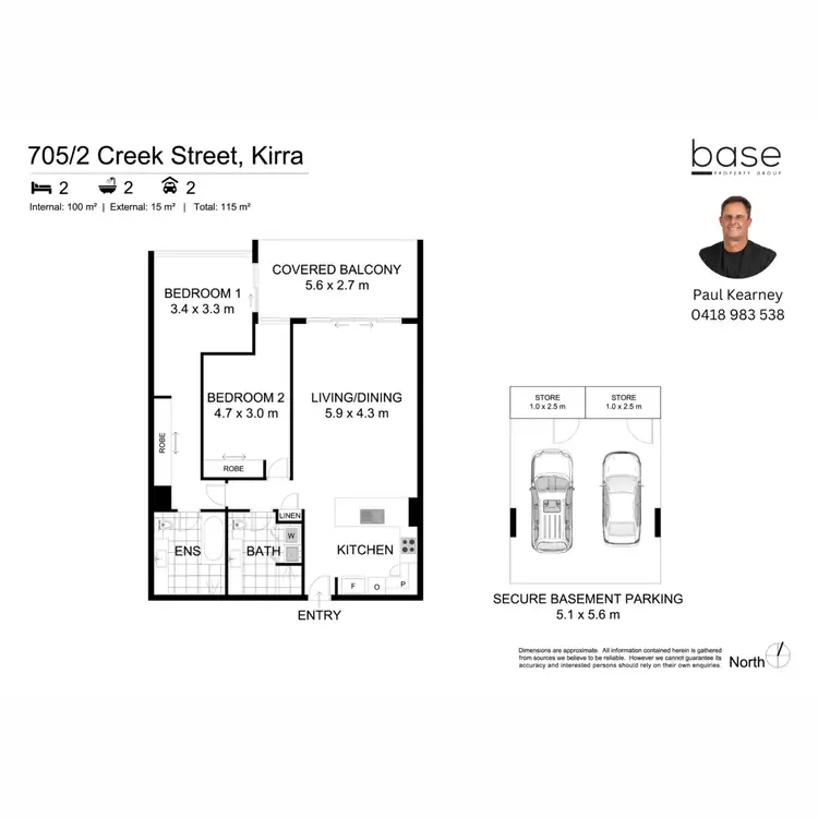 Floorplan of Homely apartment listing, 705/2-6 Creek Street, Coolangatta QLD 4225