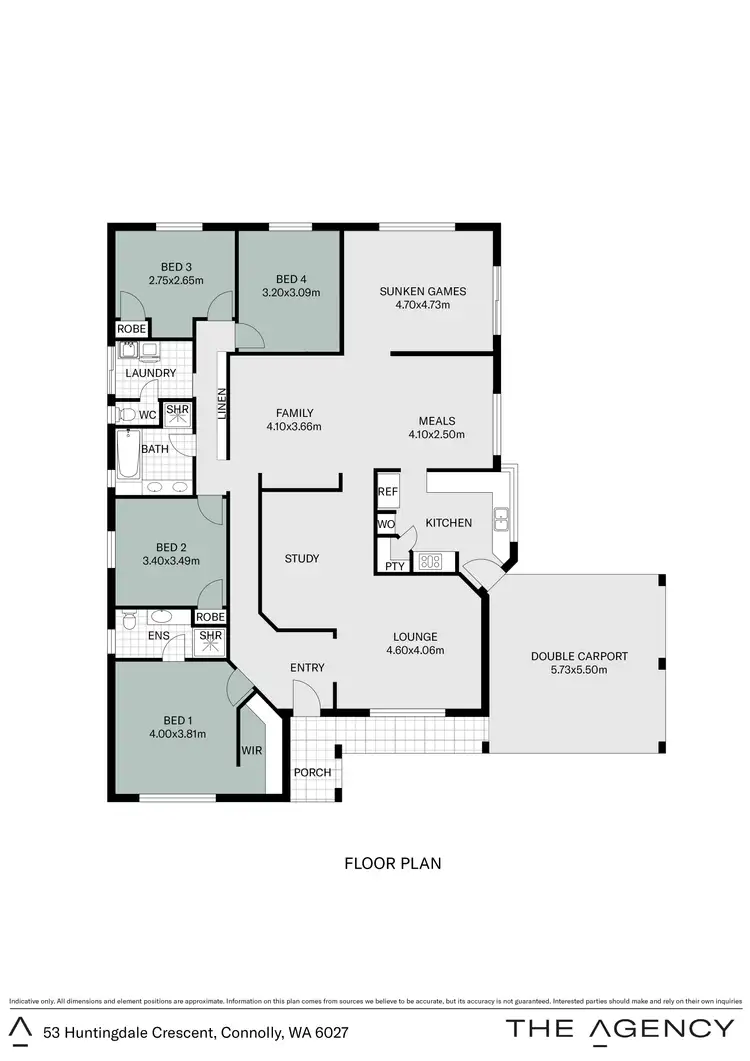 Floorplan of Homely house listing, 53 Huntingdale Crescent, Connolly WA 6027