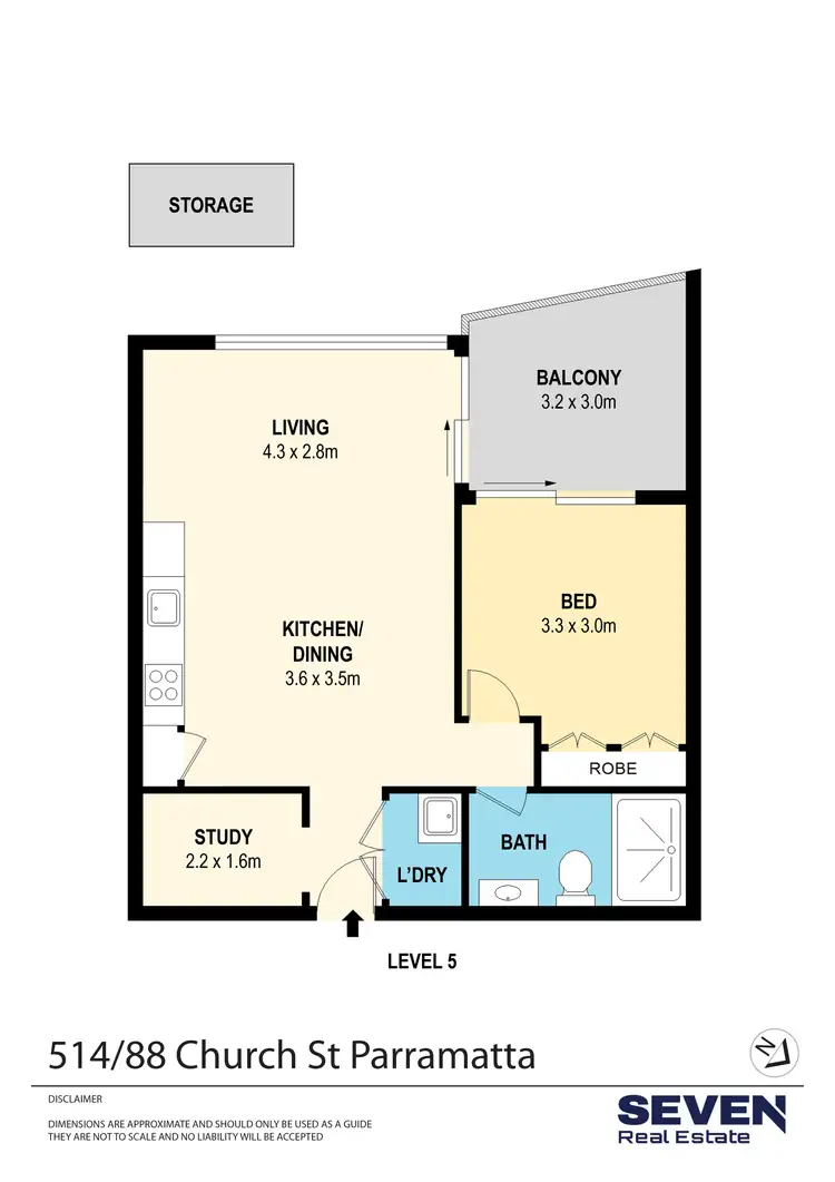 Floorplan of Homely apartment listing, 514/88 Church Street, Parramatta NSW 2150