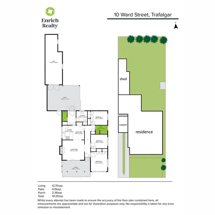 Floorplan of Homely house listing, 10 Ward Street, Trafalgar VIC 3824