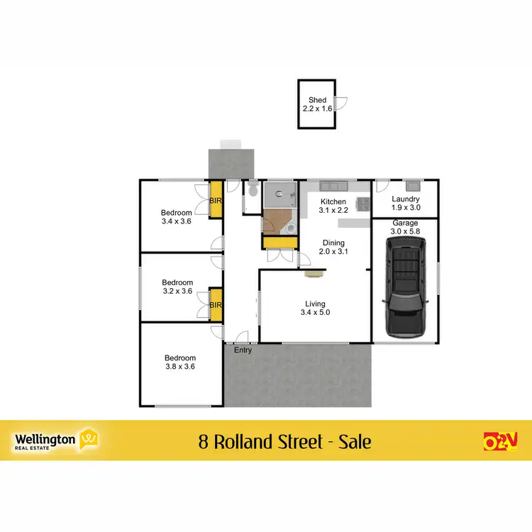 Floorplan of Homely house listing, 8 Rolland Street, Sale VIC 3850