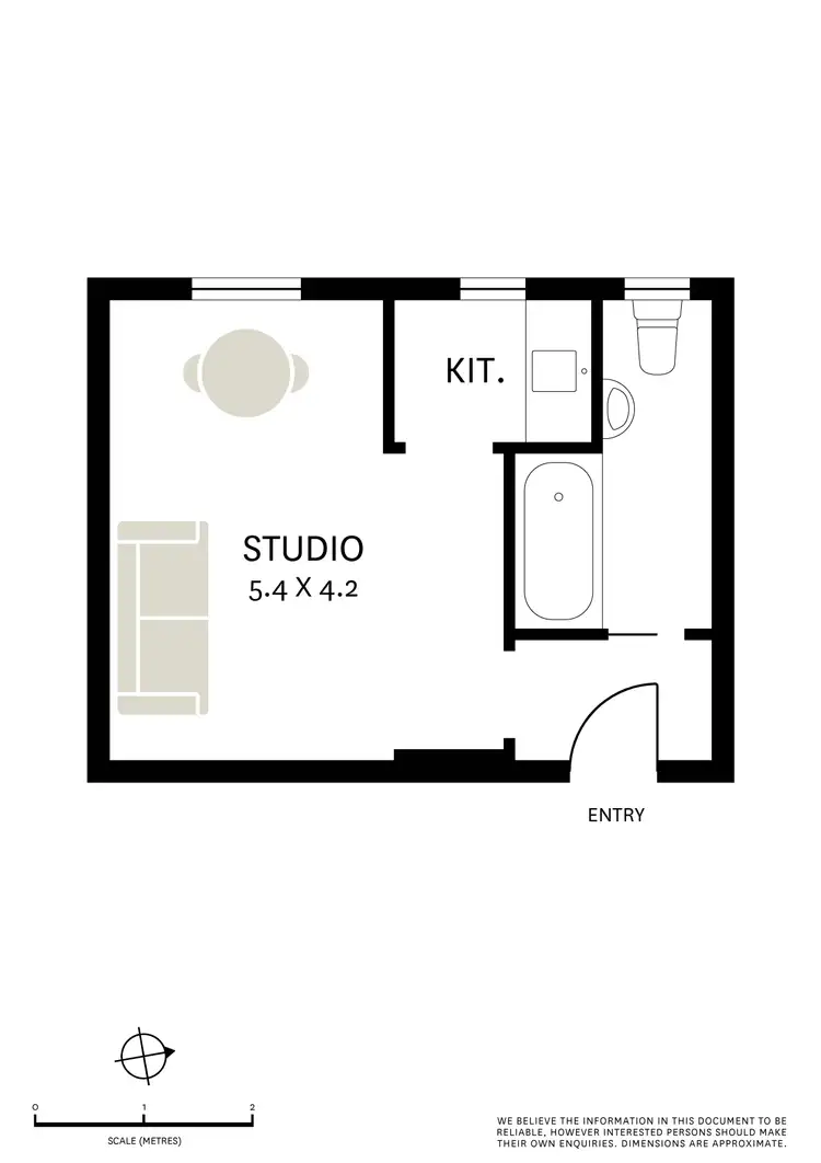 Floorplan of Homely studio listing, 3/114 Burton Street, Darlinghurst NSW 2010