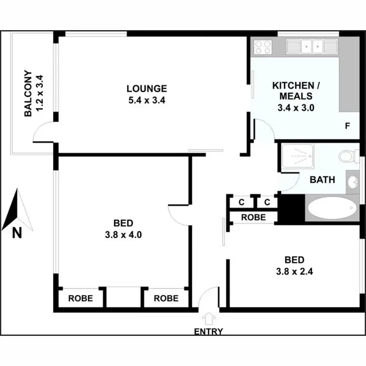 Floorplan of Homely apartment listing, 5/36 Grandview Grove, Prahran VIC 3181