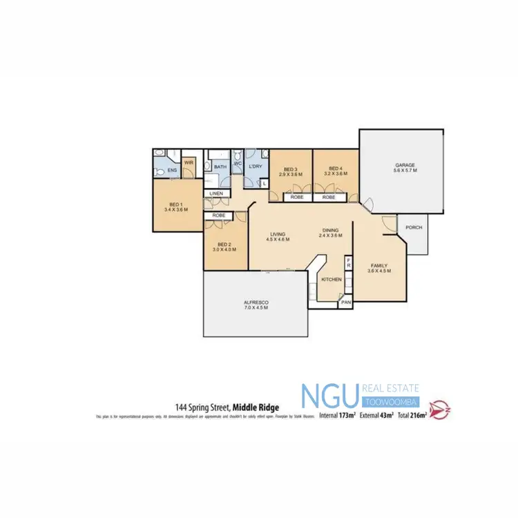 Floorplan of Homely house listing, 144 Spring Street, Middle Ridge QLD 4350