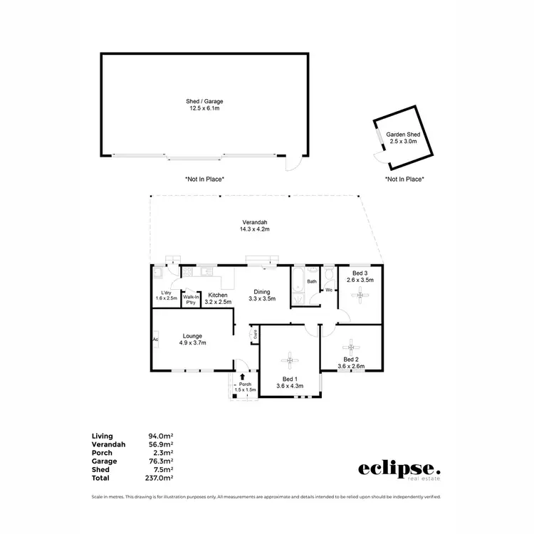 Floorplan of Homely house listing, 9 St Albans Road, Evanston Park SA 5116