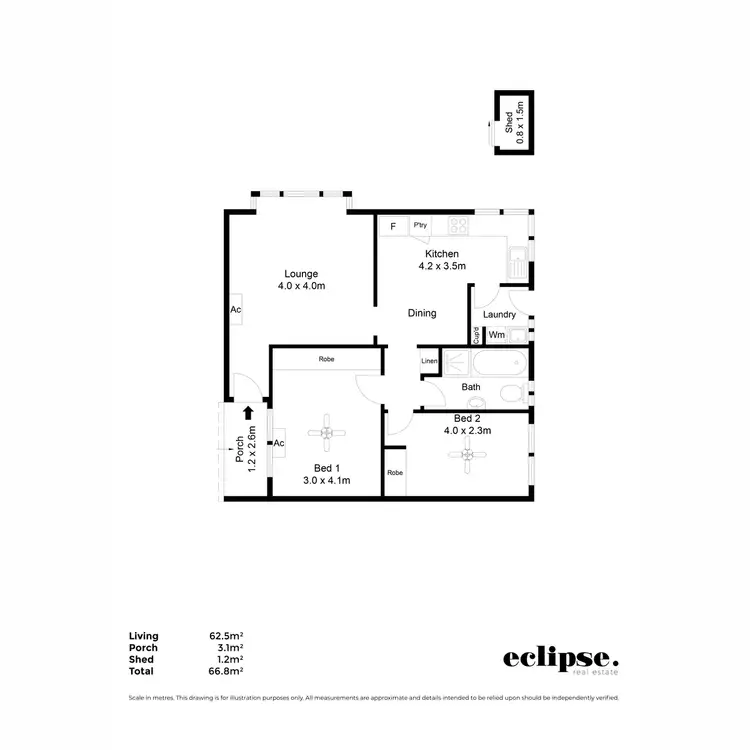 Floorplan of Homely house listing, 1/853-855 Grand Junction Road, Valley View SA 5093