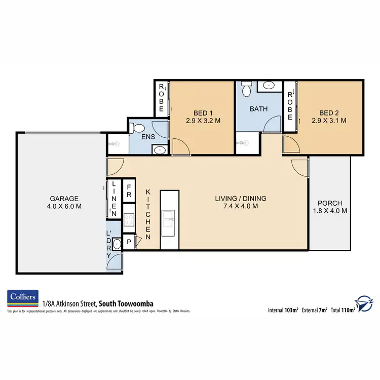 Floorplan of Homely unit listing, 1/8a Atkinson Street, South Toowoomba QLD 4350