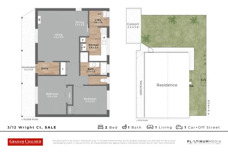 Floorplan of Homely unit listing, 3/12 Wright Court, Sale VIC 3850
