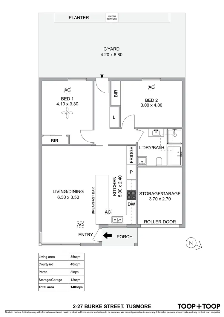 Floorplan of Homely unit listing, 2/27 Burke Street, Tusmore SA 5065