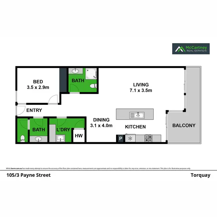 Floorplan of Homely apartment listing, 105/3 Payne Street, Torquay VIC 3228