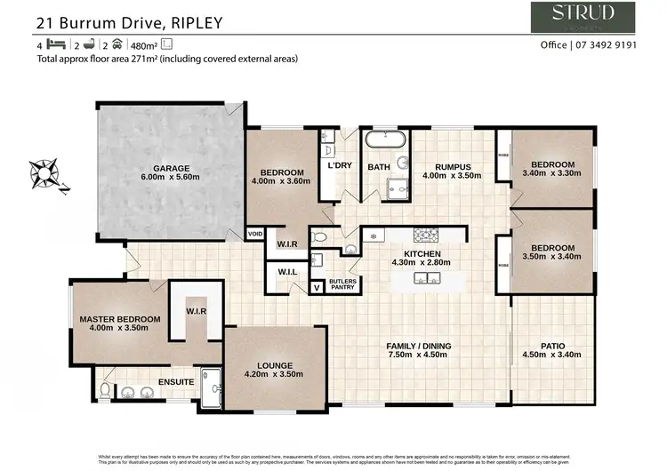 Floorplan of Homely house listing, 21 Burrum Drive, Ripley QLD 4306