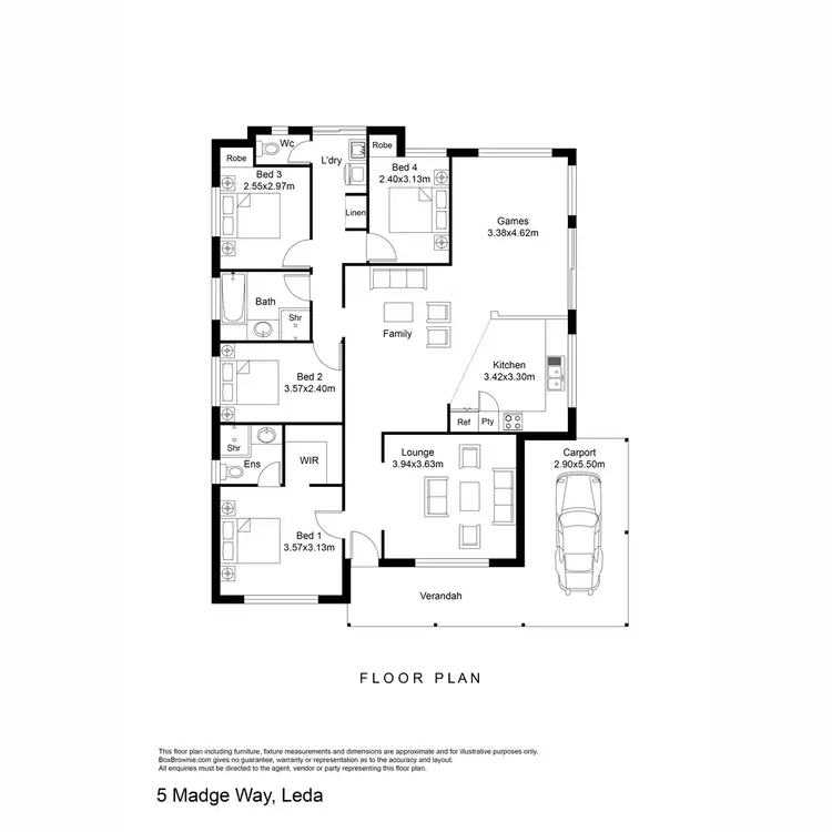 Floorplan of Homely house listing, 5 Madge Way, Leda WA 6170