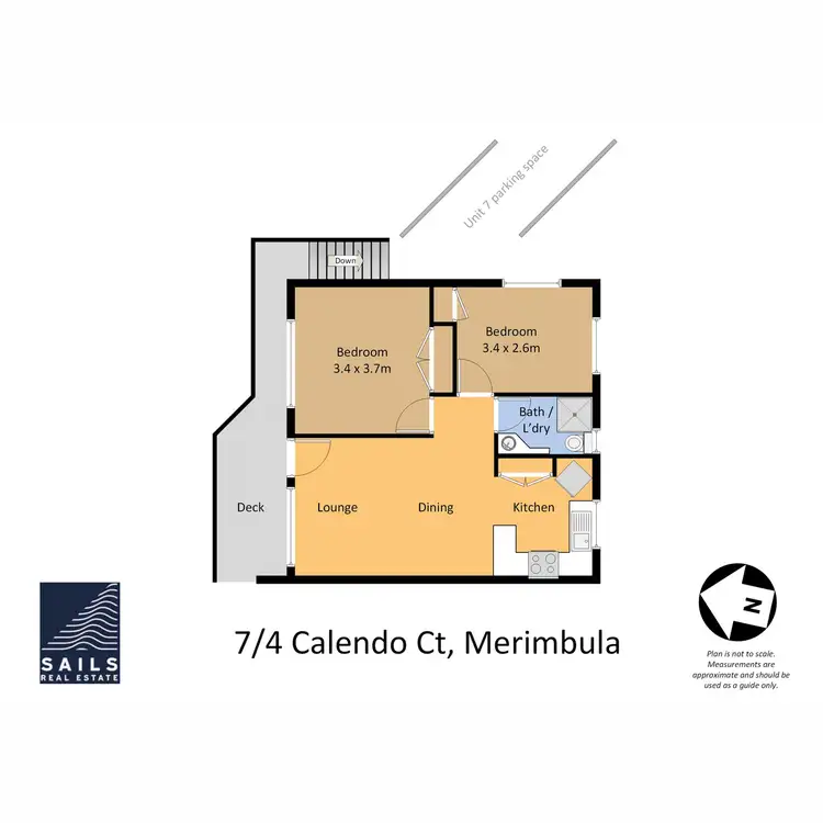 Floorplan of Homely unit listing, 7/4 Calendo Court, Merimbula NSW 2548