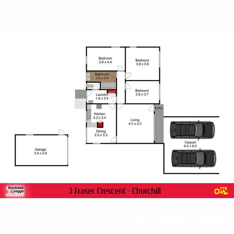 Floorplan of Homely house listing, 3 Fraser Crescent, Churchill VIC 3842