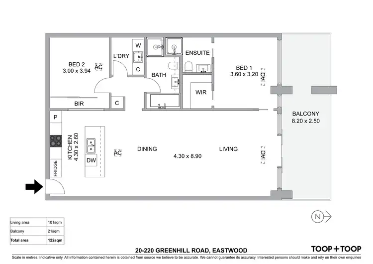 Floorplan of Homely apartment listing, 20/220 Greenhill Road, Eastwood SA 5063