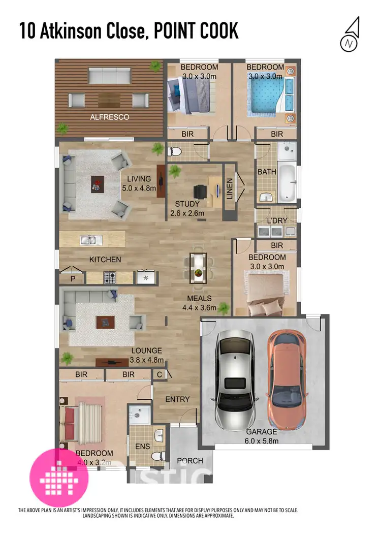 Floorplan of Homely house listing, 10 Atkinson Close, Point Cook VIC 3030