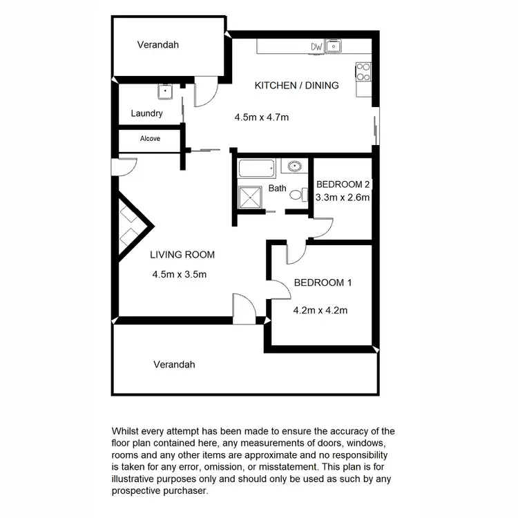 Floorplan of Homely house listing, 14 Fifth Street, Quorn SA 5433