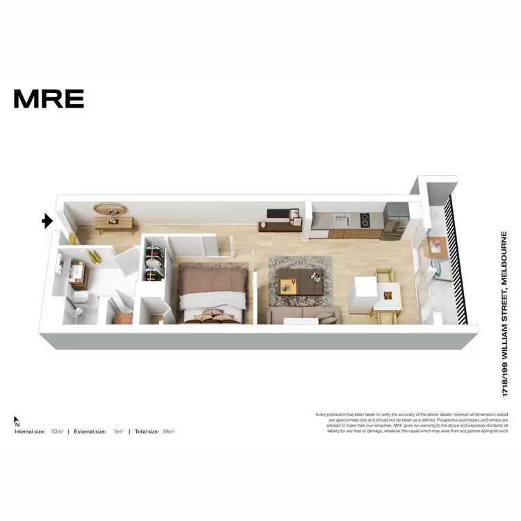 Floorplan of Homely apartment listing, 1718/199 William Street, Melbourne VIC 3000