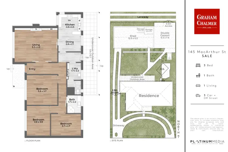 Floorplan of Homely house listing, 145 Macarthur Street, Sale VIC 3850