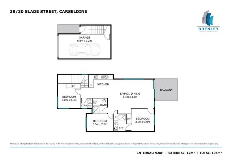 Floorplan of Homely townhouse listing, 39/30 Slade Street, Carseldine QLD 4034