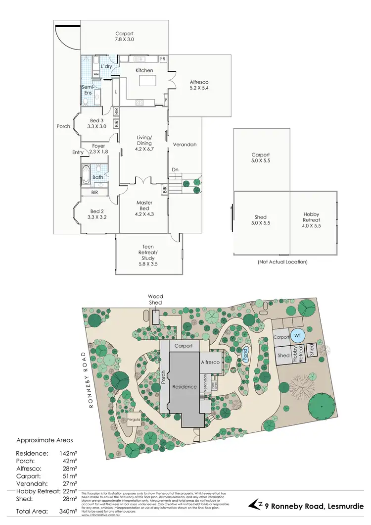 Floorplan of Homely house listing, 9 Ronneby Road, Lesmurdie WA 6076