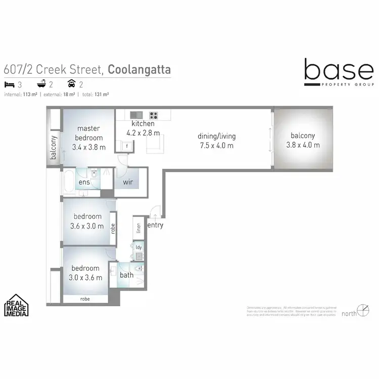 Floorplan of Homely apartment listing, 607 "Kirra Surf" 2 Creek Street, Coolangatta QLD 4225