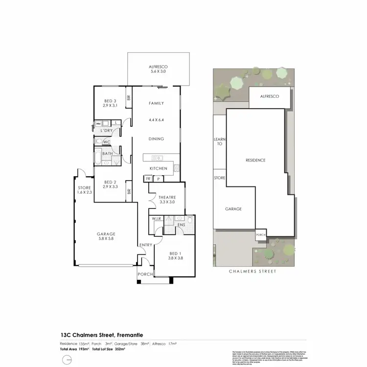 Floorplan of Homely house listing, 13C Chalmers Street, Fremantle WA 6160