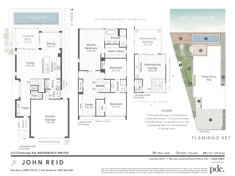 Floorplan of Homely villa listing, 23B Flamingo Key, Broadbeach Waters QLD 4218
