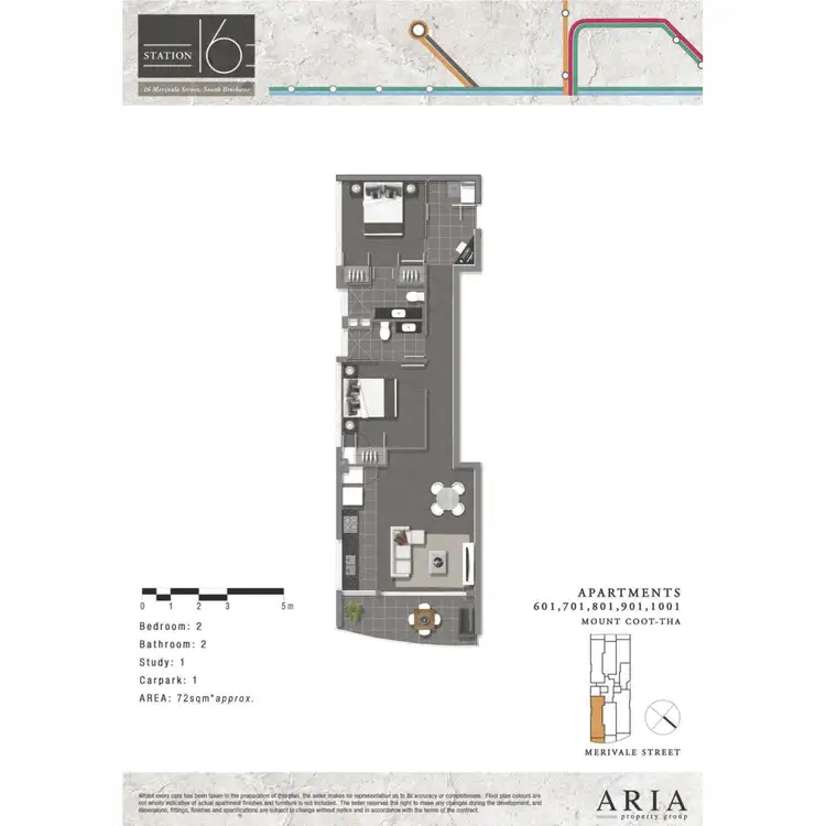 Floorplan of Homely apartment listing, 601/16 Merivale Street, South Brisbane QLD 4101