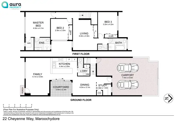 Floorplan of Homely house listing, 22 Cheyenne Way, Maroochydore QLD 4558