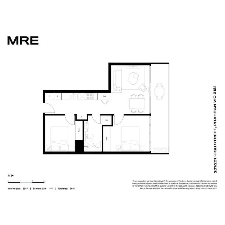 Floorplan of Homely apartment listing, 201/201 High Street, Prahran VIC 3181