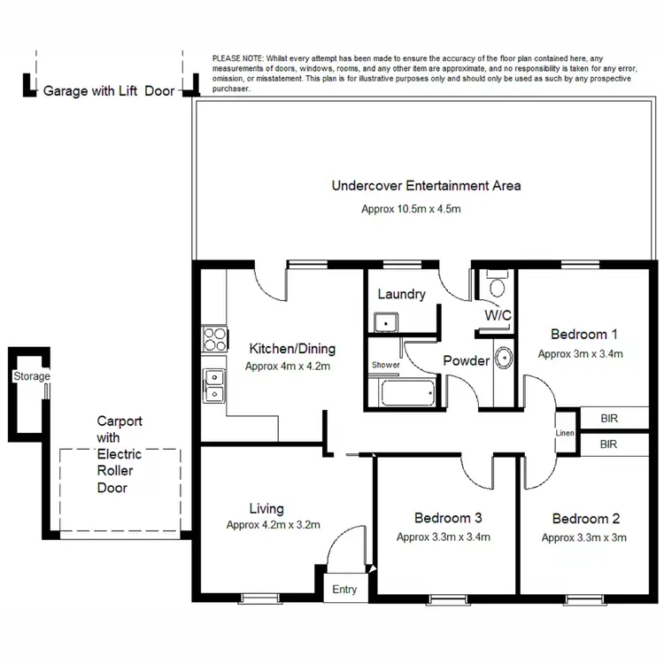Floorplan of Homely unit listing, 4 Mitford Court, Port Augusta West SA 5700