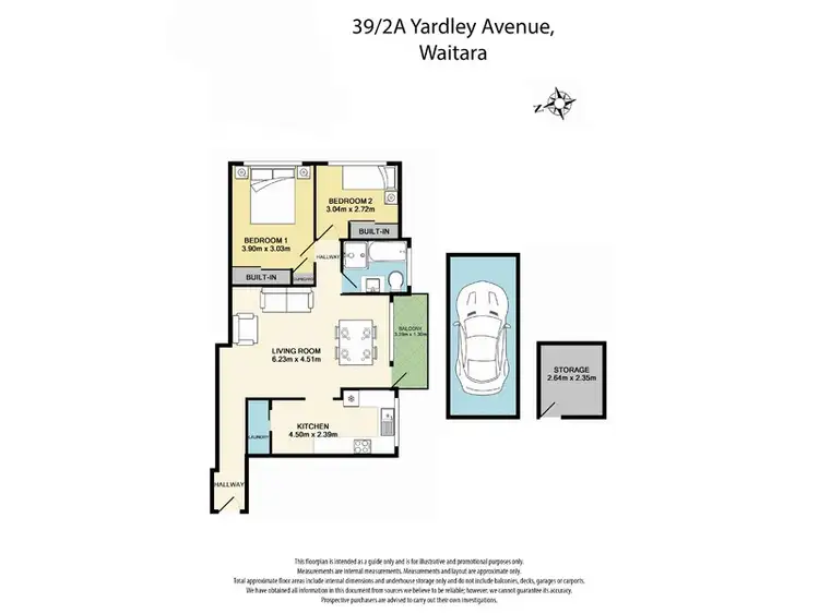 Floorplan of Homely flat listing, 39/2A Yardley Avenue, Waitara NSW 2077