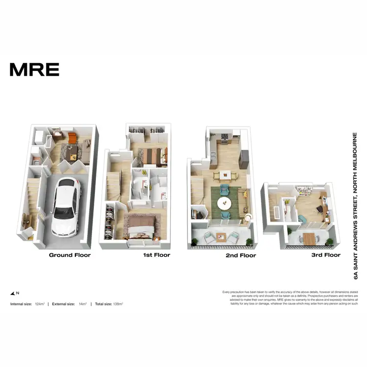 Floorplan of Homely townhouse listing, 6A St Andrews Street, North Melbourne VIC 3051