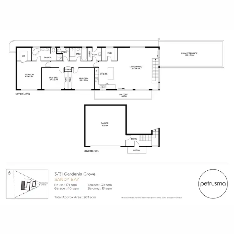Floorplan of Homely unit listing, 3/31 Gardenia Grove, Sandy Bay TAS 7005