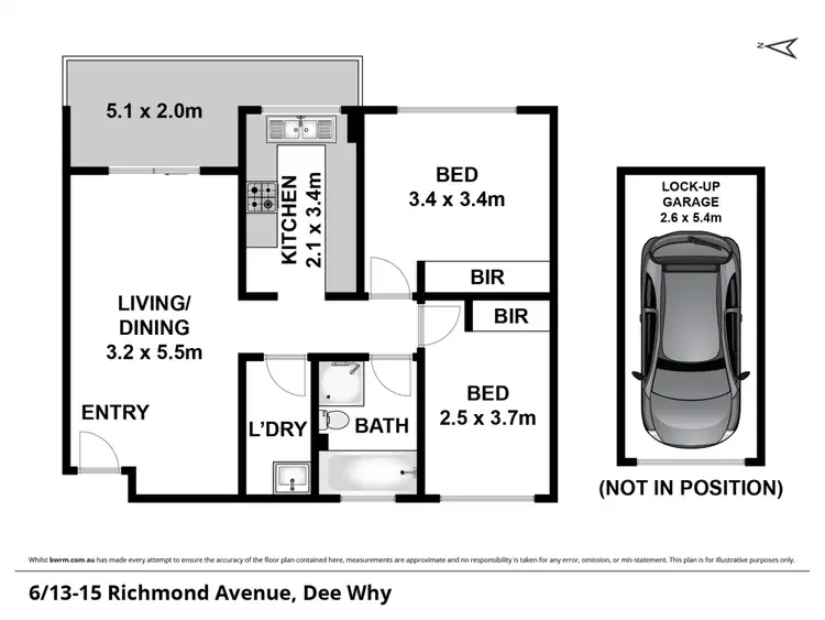 Floorplan of Homely apartment listing, 6/13-15 Richmond Avenue, Dee Why NSW 2099