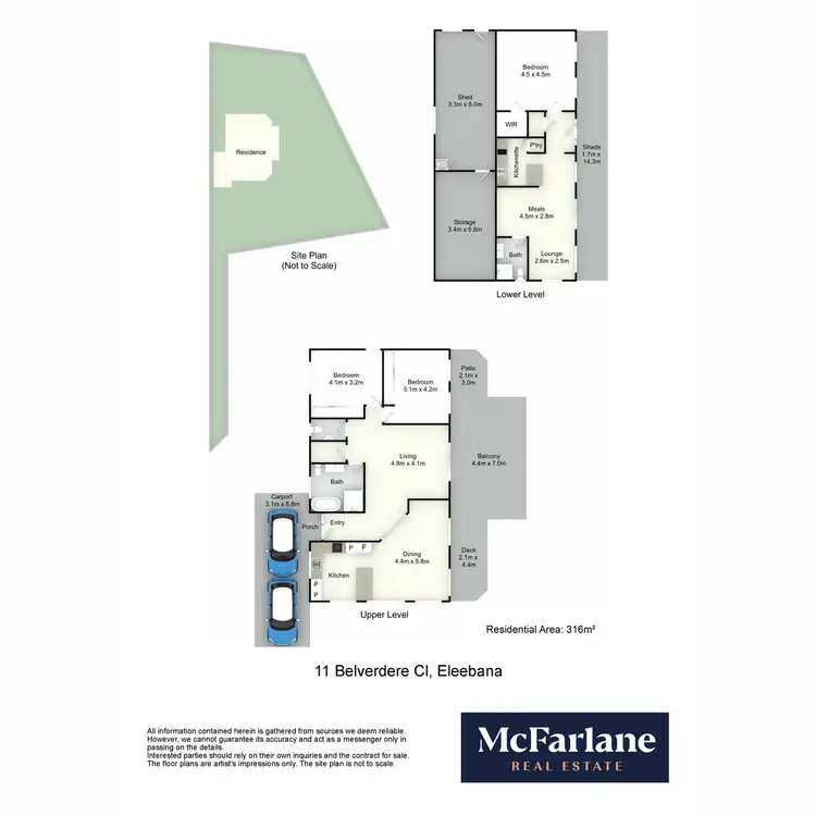 Floorplan of Homely house listing, 11 Belverdere Close, Eleebana NSW 2282