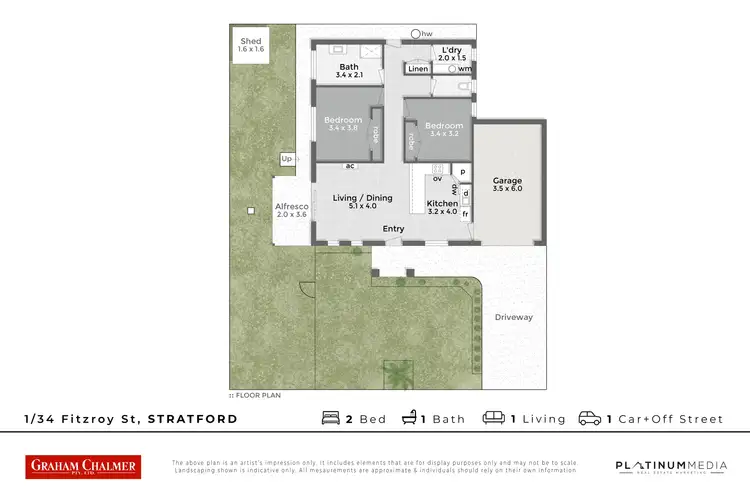 Floorplan of Homely unit listing, 1/34 Fitzroy Street, Stratford VIC 3862