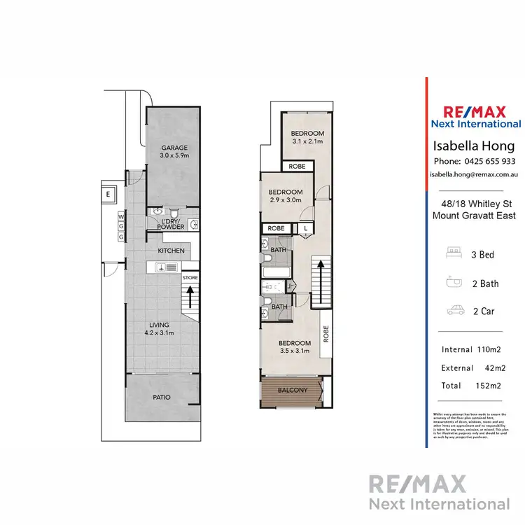 Floorplan of Homely townhouse listing, 48/18 Whitley Street, Mount Gravatt East QLD 4122